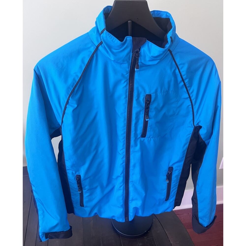 L-RL Lauren Active Ralph Lauren Jacket Windbearker Sky Blue and Black